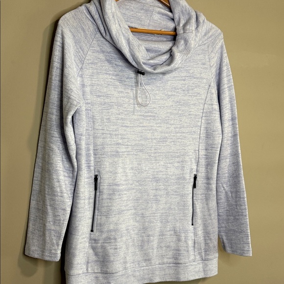 Soft Surroundings Lavender Funnel Cowl Neck Pullover Sweatshirt size S - Picture 2 of 5